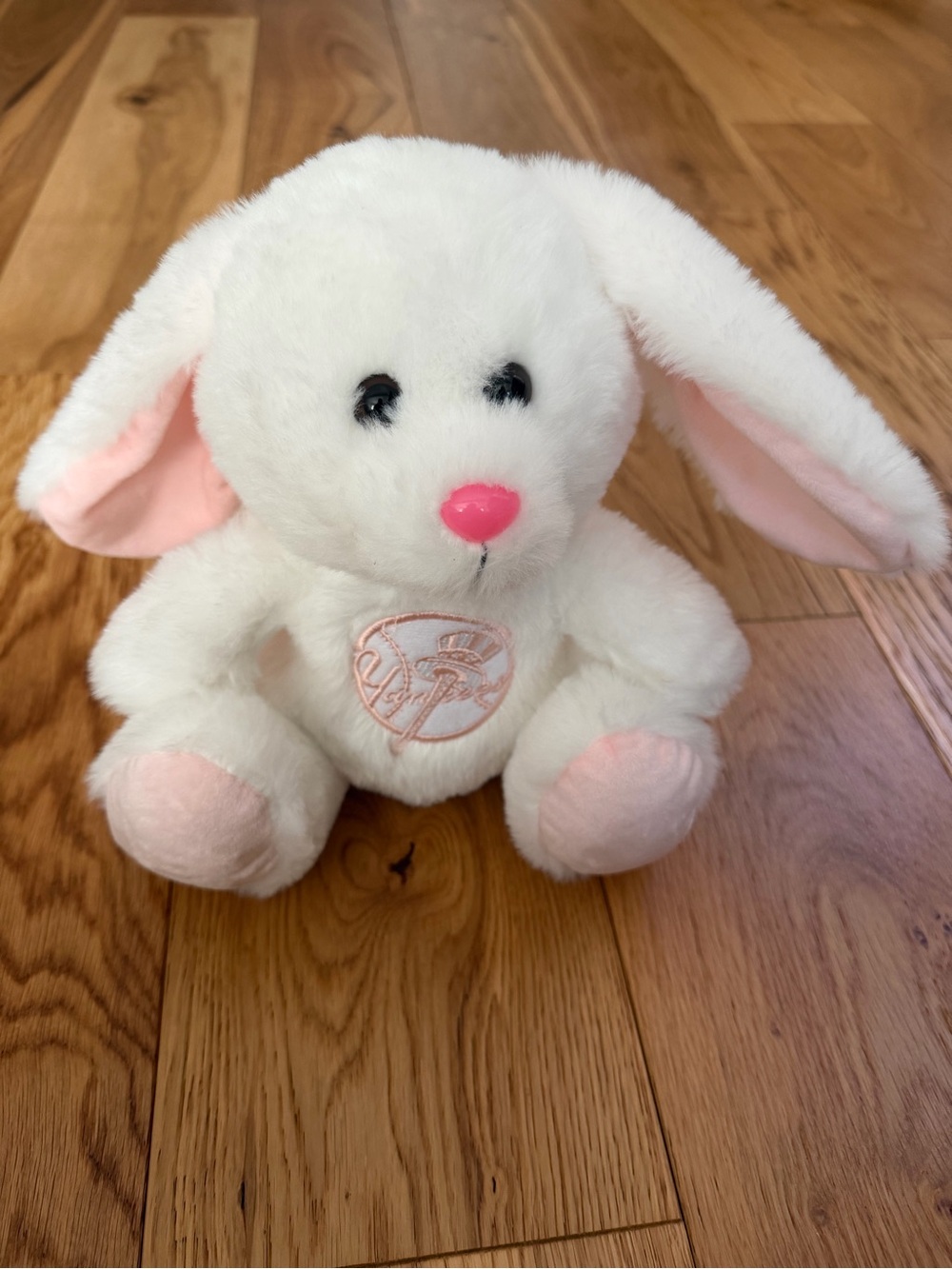 New York Yankees FOCO White Pink Bunny Rabbit Plush Stuffed Animal